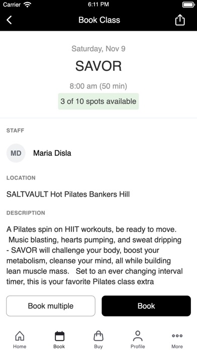 SALTVAULT Hot Pilates Screenshot