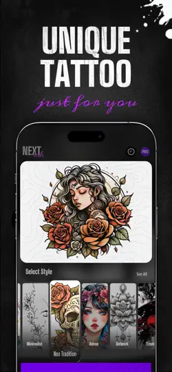 Capture d'écran de Next Ink: AI Tattoo Design sur iPhone 6
