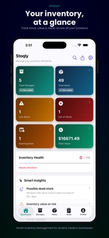 Stoqly — Smart Inventory screenshot