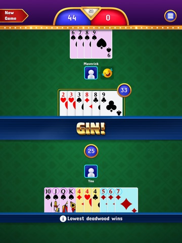 Gin Rummy - Classic Cards Game iPad screenshot