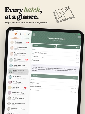 Fermentation Journal: Fermento iPad screenshot