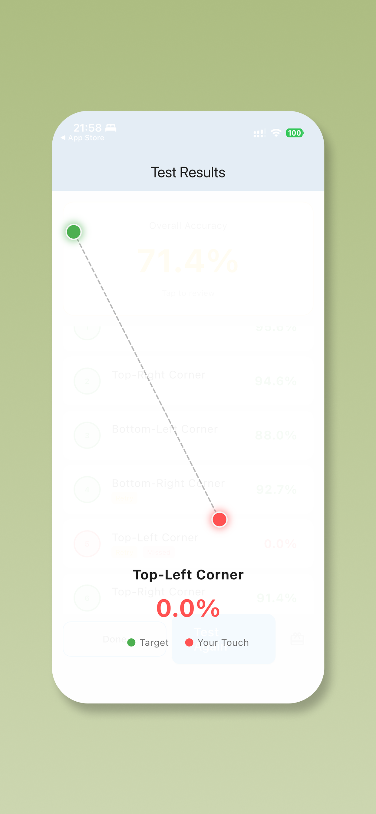 Touch accuracy screenshot 5
