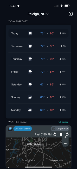 Snarky Weather Screenshot 2 of 7
