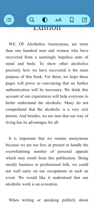 AA Big Book App Screenshot 1 of 10