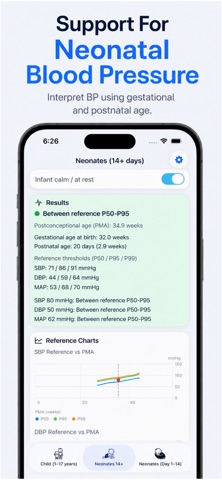 Pediatric Blood Pressure Tool screenshot