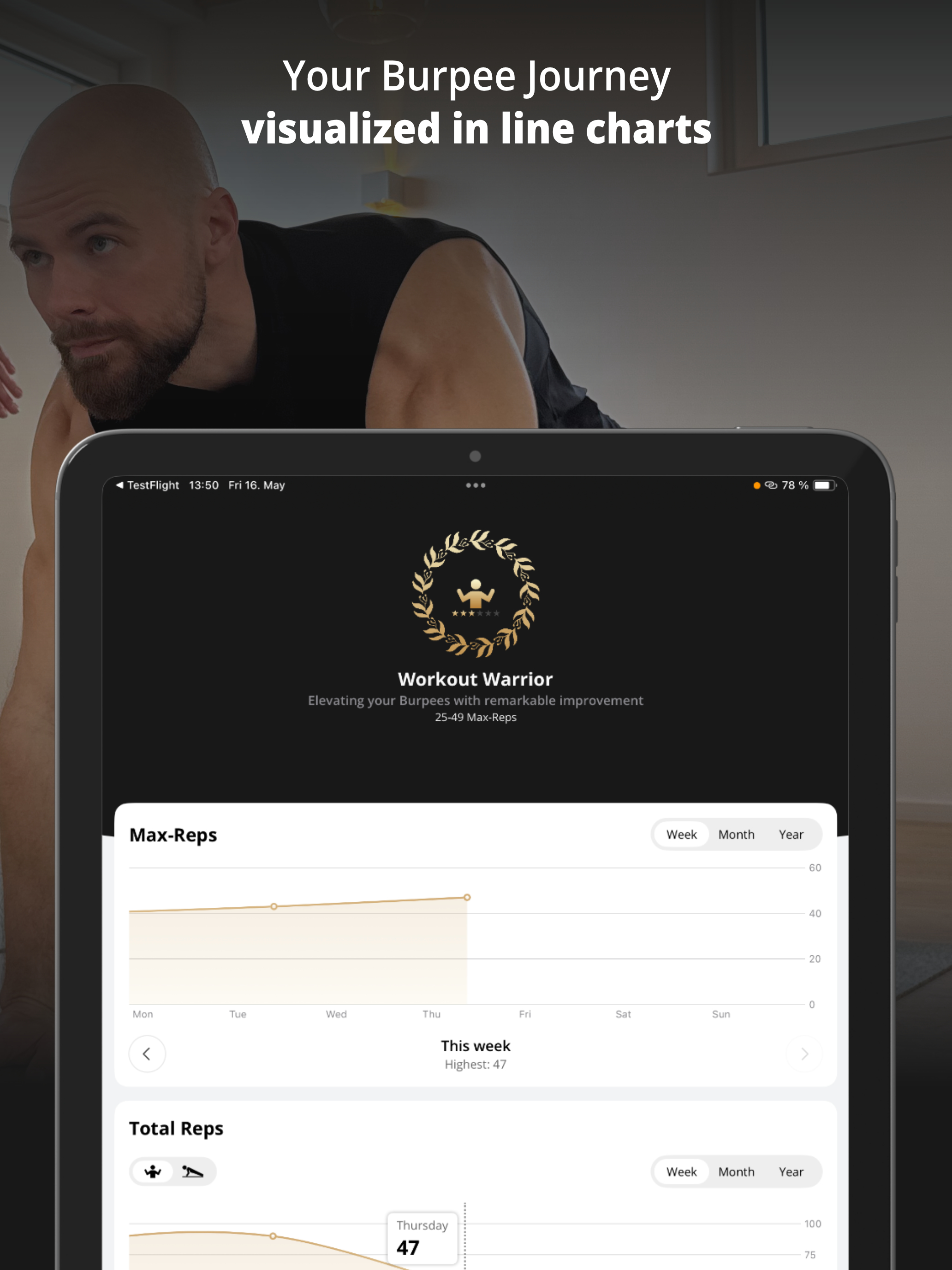 GOLDEN Burpees Tracker
