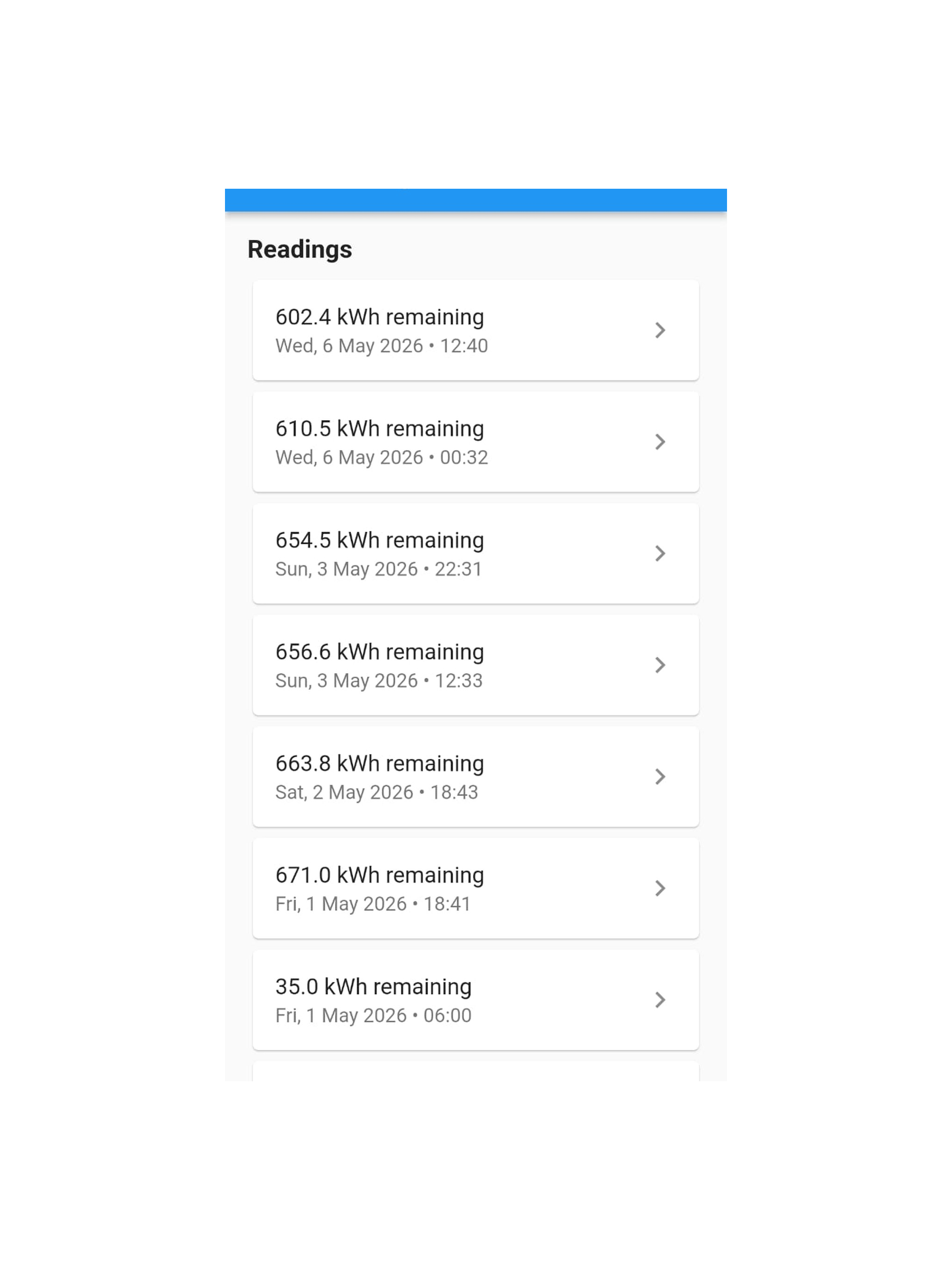 AM Prepaid Electricity Tracker screenshot 11