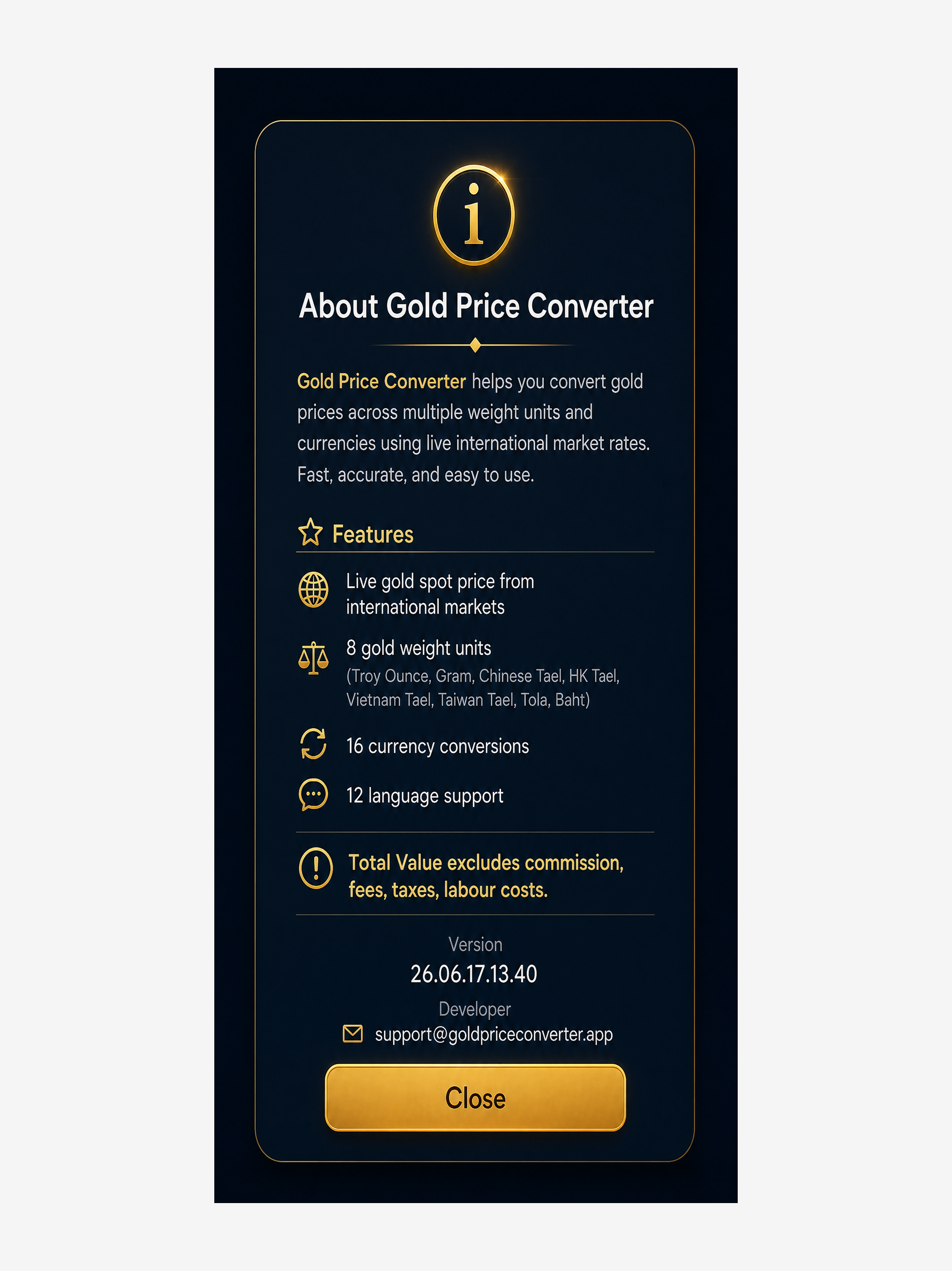 Gold Price Converter screenshot 9