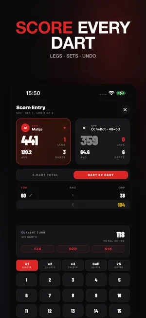 OcheBase: Darts Scorer screenshot 3