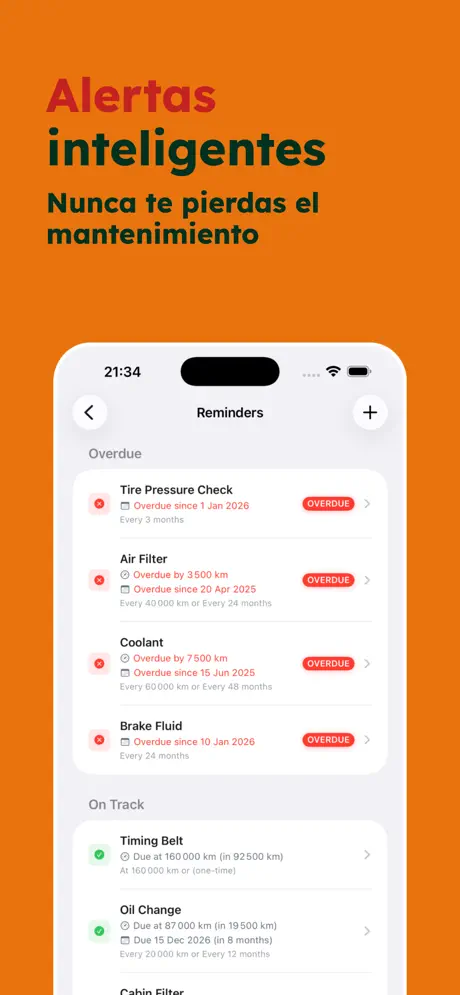 AutoLog — Mantenimiento Auto — captura de pantalla del iPhone 2