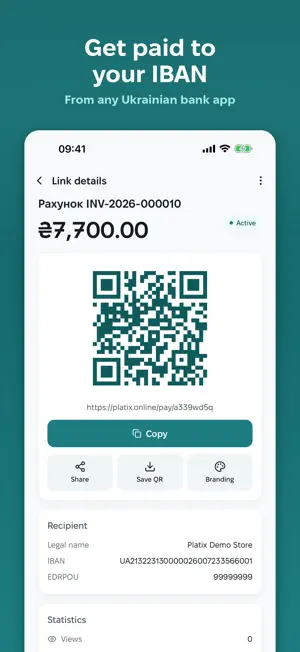 Platix: Invoice & IBAN Payment screenshot 1