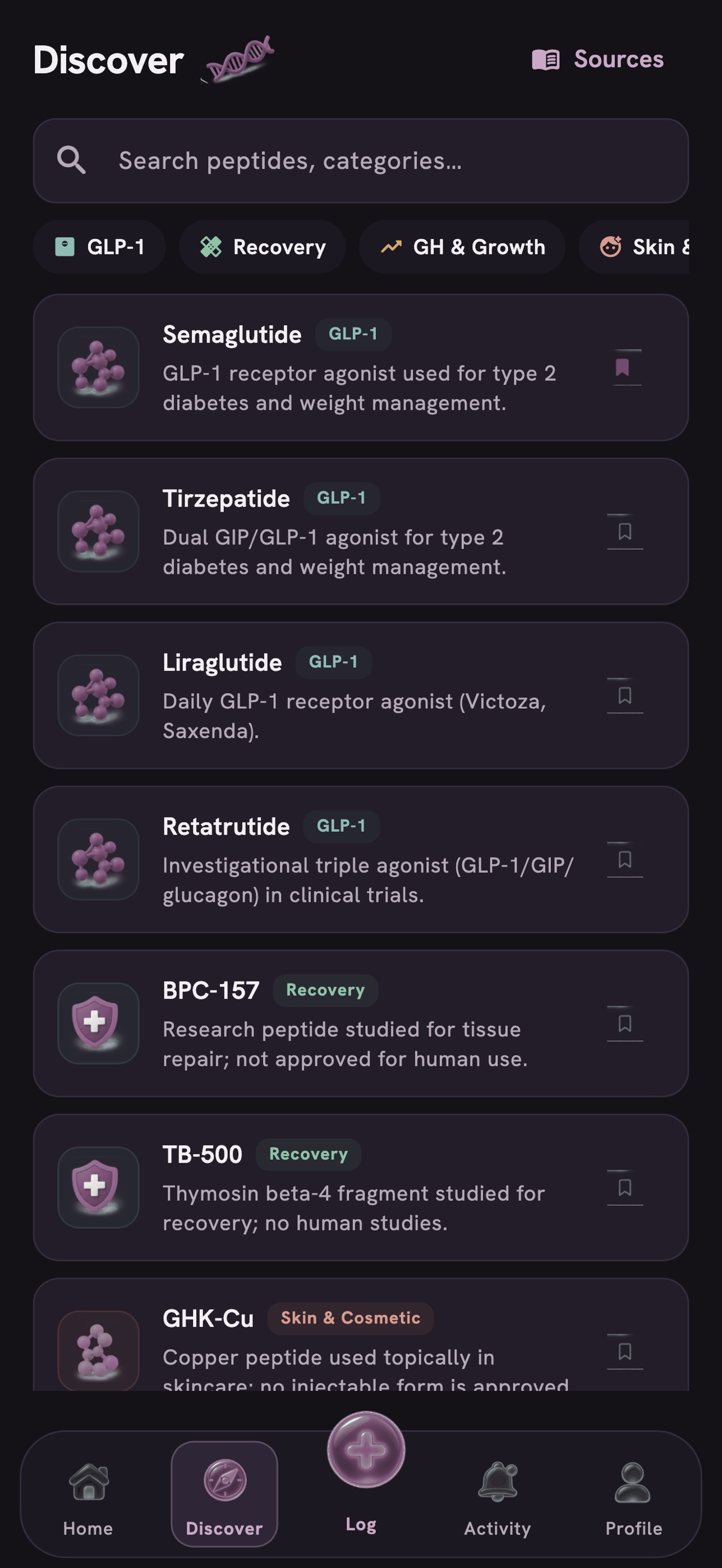 Screenshot 2 of Peptra – Peptide & Dose Log