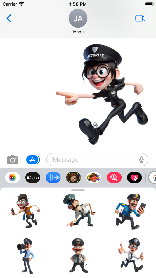 #5. Goofy Security Guard Stickers (iOS) Podle: Paul Scott