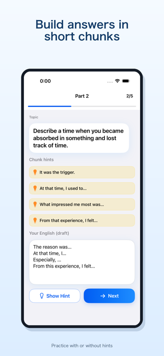 IELTS Chunk Speaking Screenshot 2 of 5
