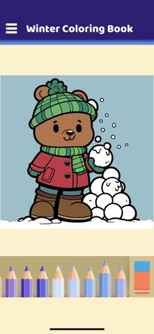 Winter Coloring Book iPhone screenshot