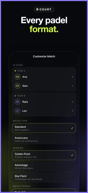 Padel Score Tracker: Court screenshot 4