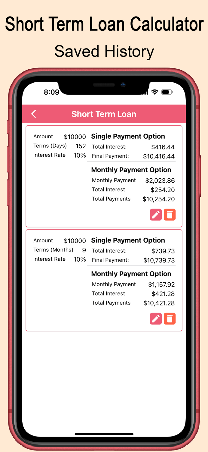 Short Term Loan Calculator