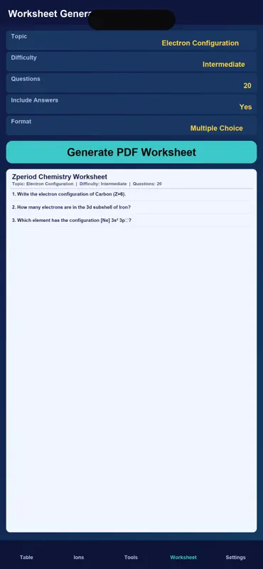Zperiod - Periodic Table screenshot 4 of 4