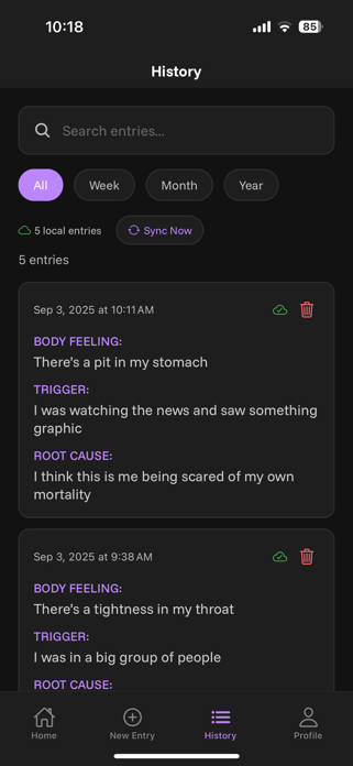 Trigger Journal Screenshot 2 of 3