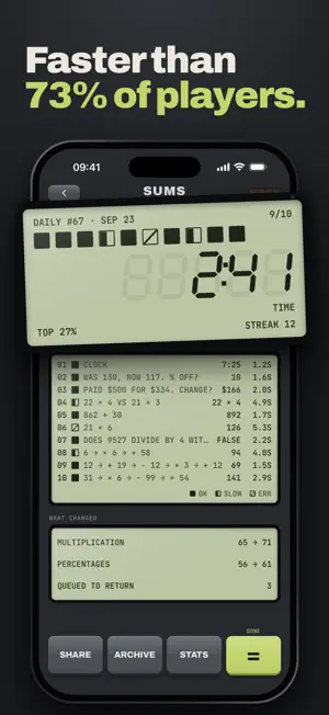 Sums: Mental Math Practice screenshot 3
