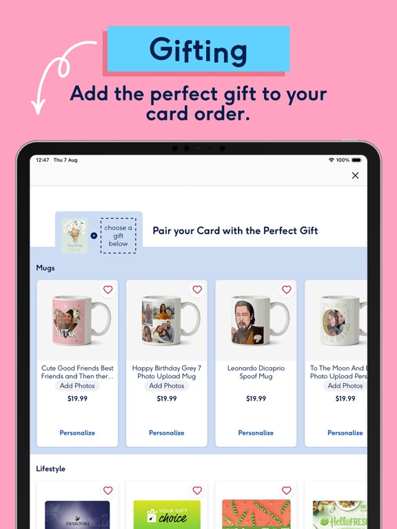 Moonpig: Birthday Cards iPad screenshot 6 - Shopping app