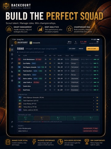 Backcourt: Basketball Manager iPad screenshot