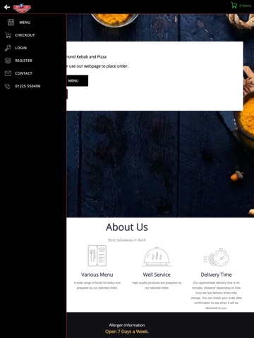 Diamond Kebab Pizza Bath iPad screenshot