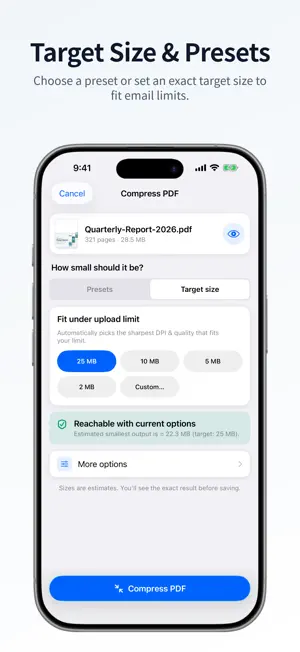 Smart PDF Compressor: Reduce screenshot 1