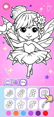 Princess Coloring Book & Pages iPhone screenshot