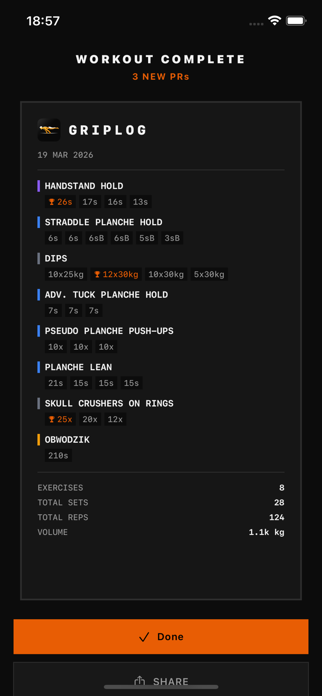 GripLog - Workout Tracker Screenshot 7 of 10