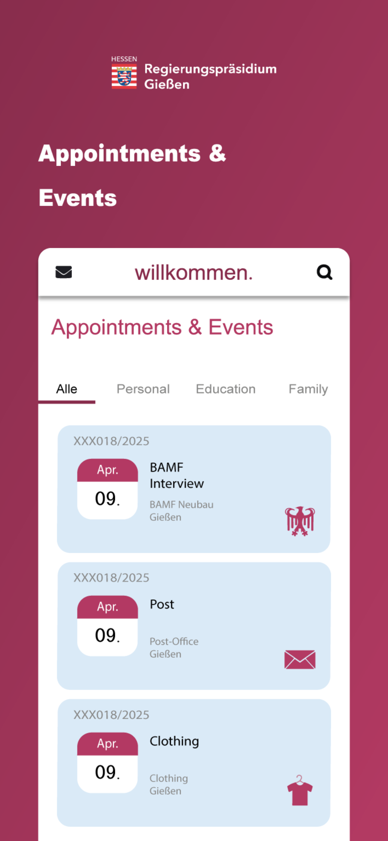 willkommen