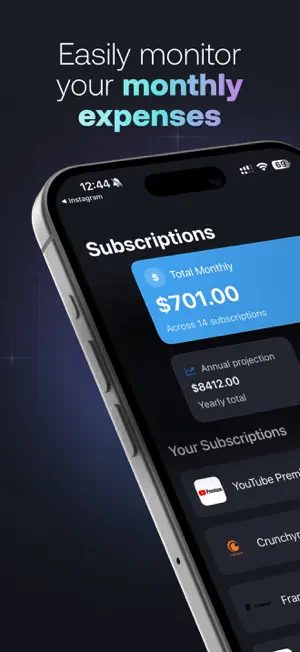 Track Subscriptions - SubZero screenshot 1