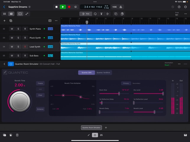 Screenshot of Logic Pro for iPad