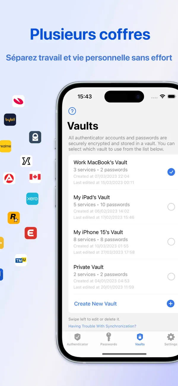 Screenshot #3 pour Authenticator App - Authy, 2FA