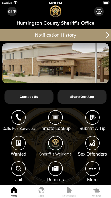 Huntington County Sheriff Screenshot
