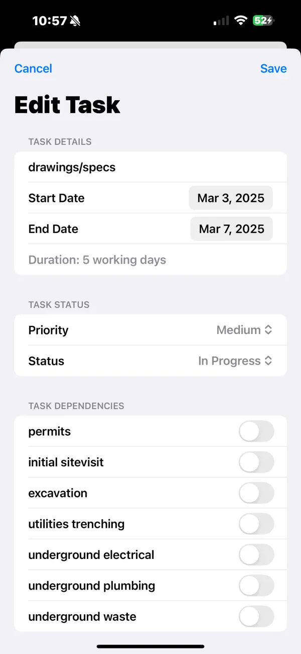 #4. Construction Workflow (iOS) Ved: Fengbang Yang