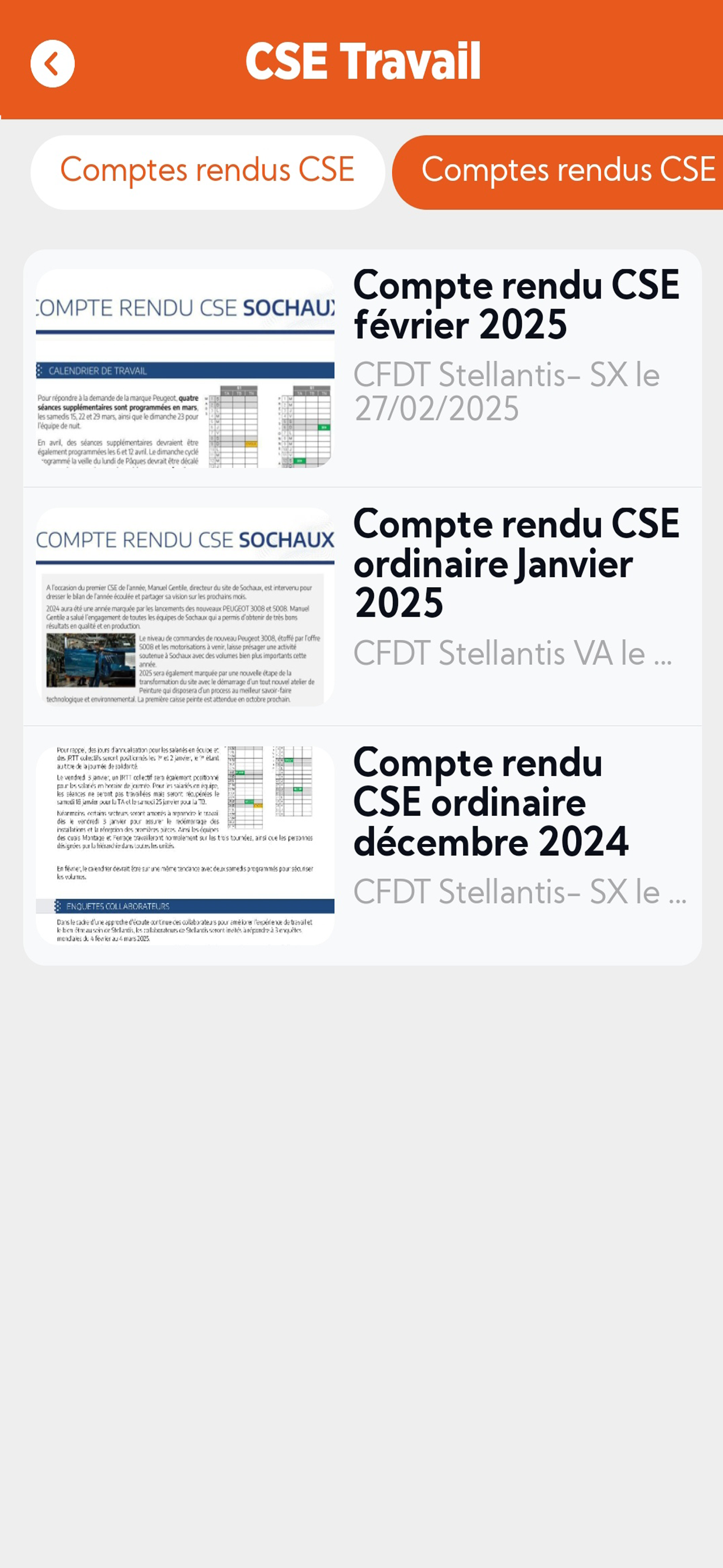 CFDT Stellantis SX screenshot 3
