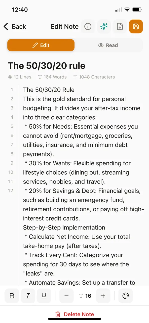 Screenshot #1 pour AI Smart Notes Pro
