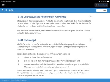 Deutsche Bundesgesetze iPad screenshot 3