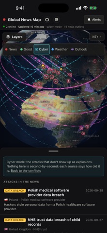 Global News Map iPhone screenshot 1