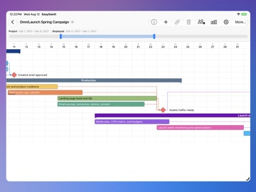 EasyGantt Tablet iPad screenshot