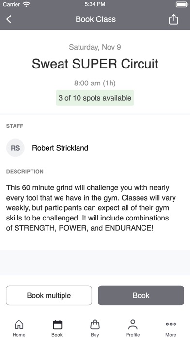Sweat Life Fitness Screenshot