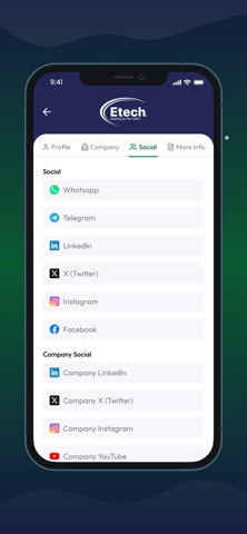 Etech BizCard screenshot