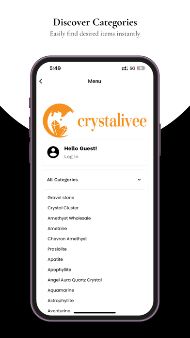 Crystals Wholesale (USA) Screenshot
