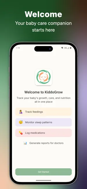 KiddoGrow - Baby Care Tracker screenshot 1