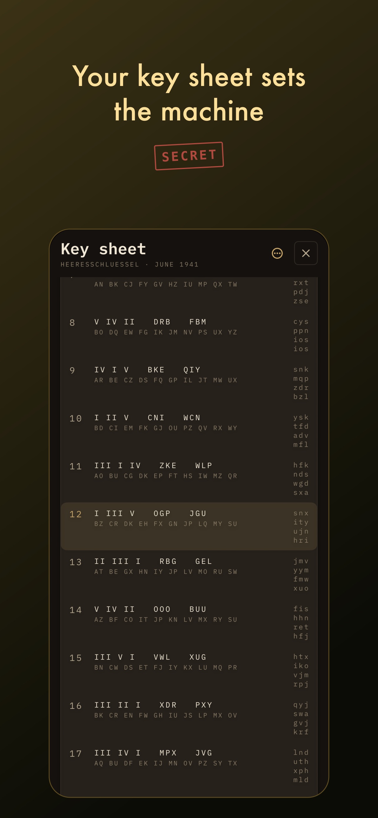 Screenshot 2 of Enigma I: Army Cipher