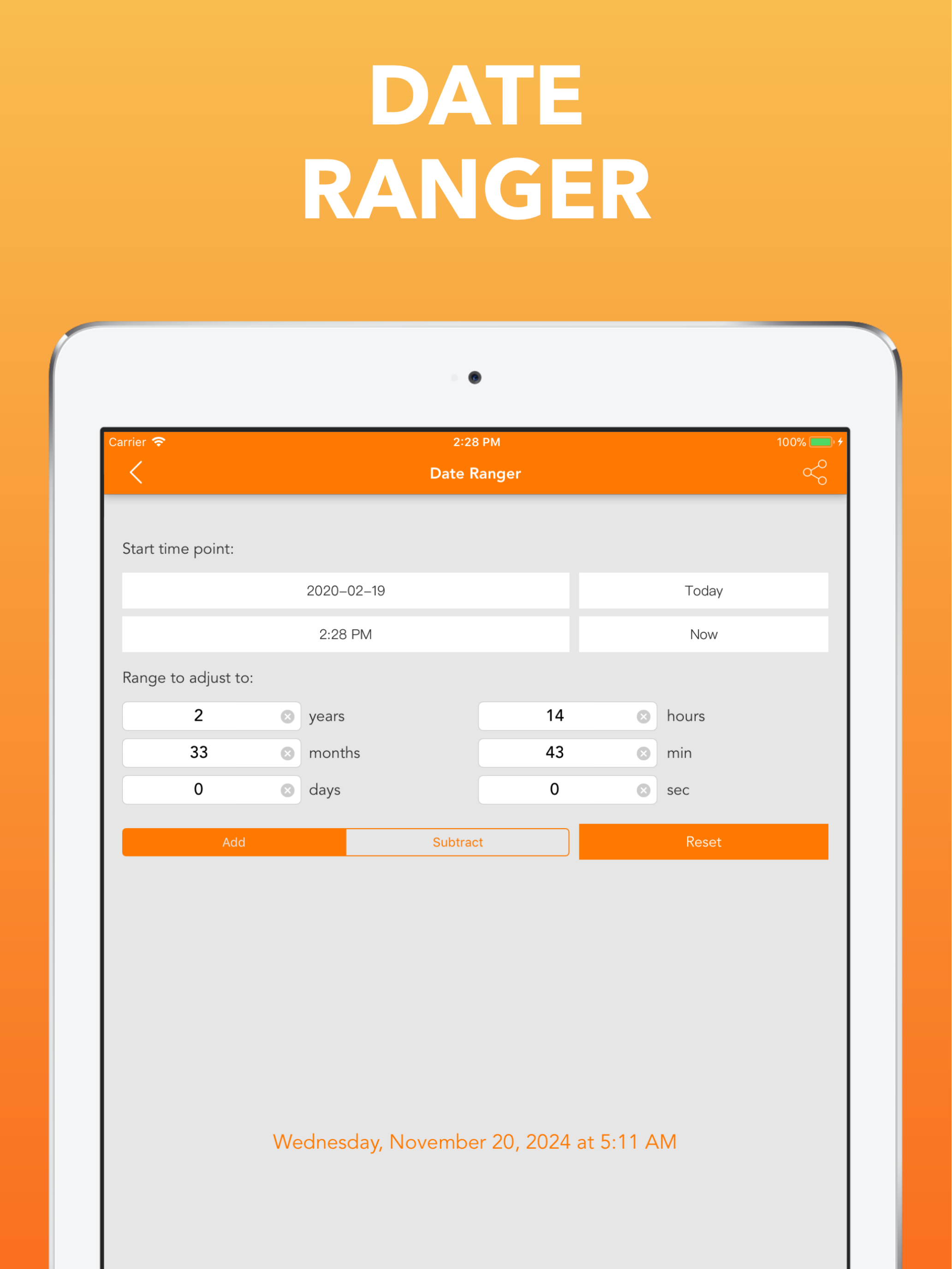 Time + Date Calculator