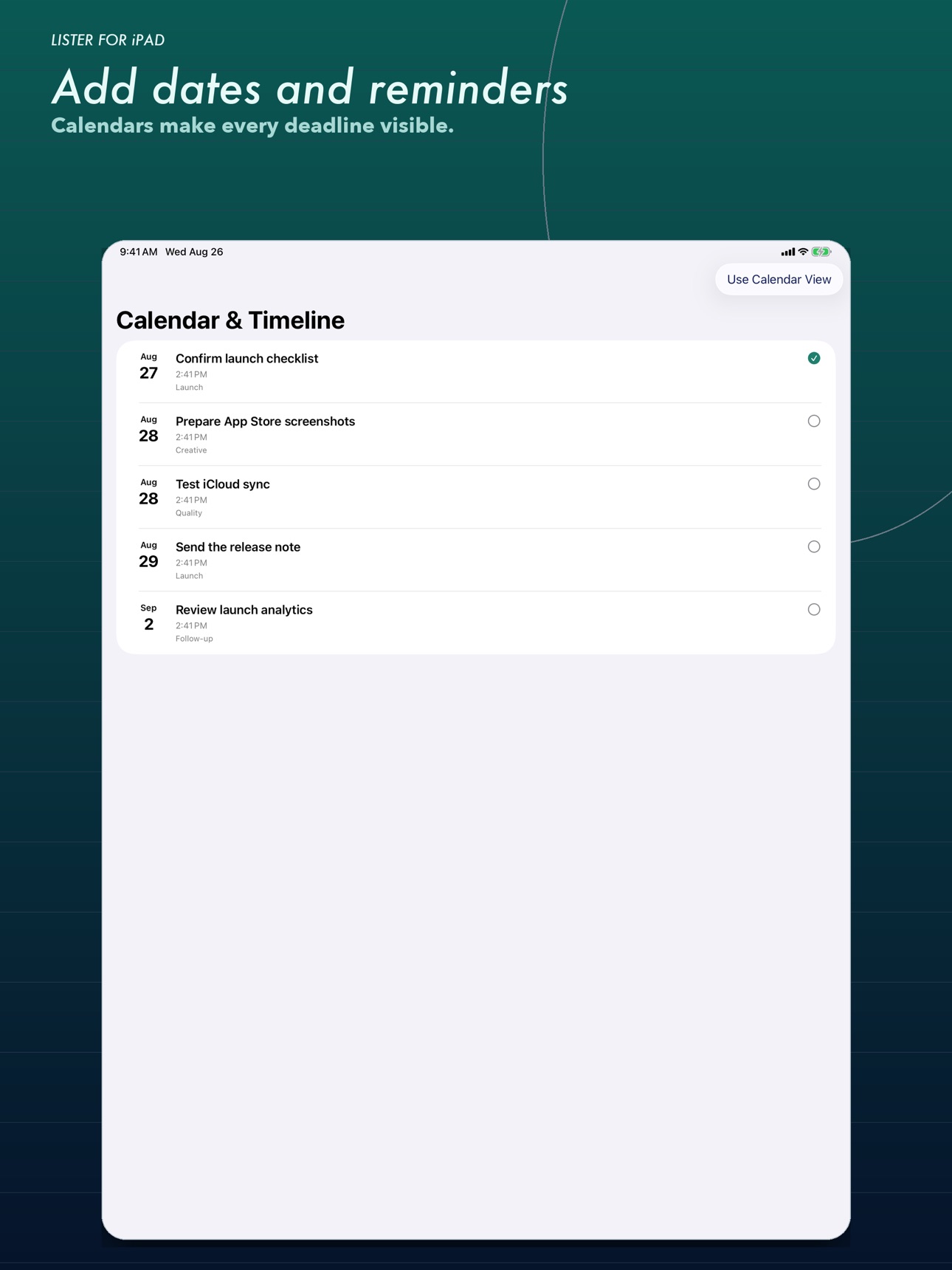 Screenshot 9 of Lister: Write & Draft Notes