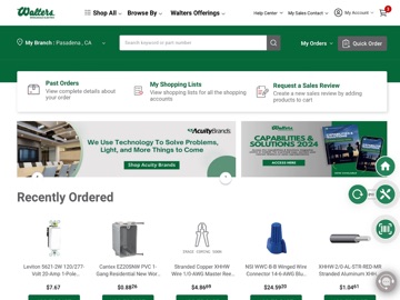 Walters Wholesale Electric iPad screenshot