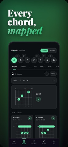 Guitar Tuner & AI Music Studio iPhone screenshot